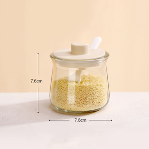 Aanpasbare 3-delige kruidenpottenset met deksel, inclusief lepel en dienblad, keukenkruidenpotjes voor thuisgebruik - Product Image 2