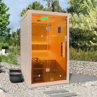 Sauna Triunity Kustom untuk Luar Ruangan, Gazebo dengan Shower Lounge, Bak Mandi Air Panas/Dingin, Kombinasi Bebas untuk 2-8 Orang, Sauna Kering