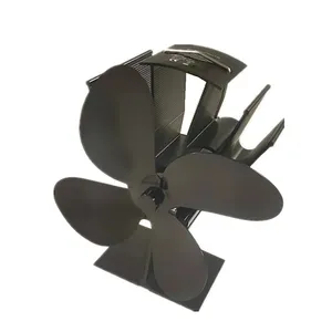 Kış pil 4-Blade ahşap şömine Fan isı Powered hava üfleyici brülör ahşap soba pervanesi