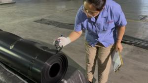 Premium Flexible Smooth/Textured Black <b>Geomembrane</b> for Landfill Containment & Fishpond Seepage Prevention - Product Image 2