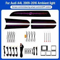 Kit d'éclairage d'ambiance LED pour l'intérieur de la voiture, 64 couleurs, style clavier de piano dynamique, écran, panneau de commande par application, pour Audi A4 B8 Q5 2009-2016