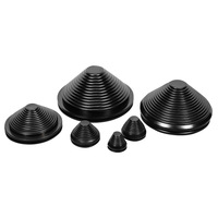 Anneaux de protection pour fils en caoutchouc synthétique noir, profilés en forme de tour, avec diamètre de rainure