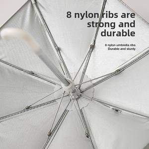 Ombrello per moto ciclismo all'aperto 8K moderno maialino carino comodo supporto per protezione solare Mini ombrello per telefono - Product Image 4