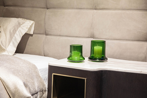 Hand-Blown Bamboo-Shaped <strong>Glass</strong> Tea Light <strong>Holder</strong> Eco-Friendly Green Decorative <strong>Candle</strong> Stand for Table Centerpiece - Product Image 5