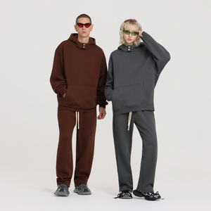 Sudadera con Capucha al por Mayor de 450 Gramos para Hombre, 80% Algodón, 20% Poliéster, Diseño Holgado sin Cordón, Cuello con Capucha - Product Image 2