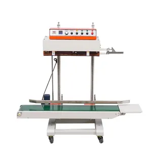 QLF-1680 Automatic Vertical Continuous Band Sealer Aluminum Foil Bags Sealer 15kgs Load Plastic Bag Sealing Machine