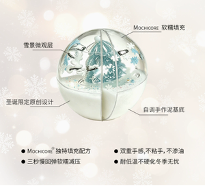 Christmas Handmade Squishy Ball, Slow Rising Snowflake Squeeze Fidget <b>Toy</b>, Stress Relief <b>Squish</b> Ball for Adults Xmas Present - Product Image 3
