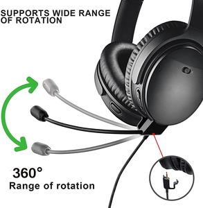 Livraison rapide Câble <span class=keywords><strong>audio</strong></span> adaptateur de remplacement de cordon de 110cm pour <span class=keywords><strong>casque</strong></span> de jeu <span class=keywords><strong>BOSE</strong></span> QC45 - Product Image 2