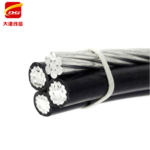 Low Voltage Power Cables 4AWG 6AWG 2AWG Overhead XLPE 0.6/1kv #2 #5 #6 ABC Aluminum Cable Aerial Bundle Service Drop Wire IP68