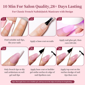 <span class=keywords><strong>Uñas</strong></span> Postizas Acrílicas 3D a Prueba <span class=keywords><strong>de</strong></span> Agua, Diseño Francés con Flores, 30 Piezas, Personalizadas <span class=keywords><strong>de</strong></span> Fábrica, Desmontables - Product Image 4