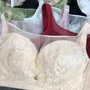 Sujetadores de Mujer, Sujetador <span class=keywords><strong>Push</strong></span>-<span class=keywords><strong>Up</strong></span> de Encaje, Sostenes de Encaje, Ropa Interior Femenina, Copas de Cobertura Completa, Talla Grande - Product Image 4