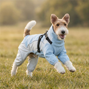 Impermeable para Perros de Cuatro Patas con Arnés, Chaqueta Impermeable para Mascotas, Reflectante, Cortavientos, Protección Completa para Perros - Product Image 2