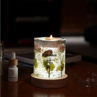 Nouvelle Arrivée 2025 – Bougies Parfumées de Luxe pour la Décoration Intérieure, Cire de Soja Florale avec Fleurs Naturelles, Aromathérapie, Encens, Roses Séchées