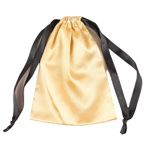 Bolsas de satén personalizadas con logo para pelucas, antipolvo, con cordón, para almacenamiento de ropa interior, máscaras para ojos y cosméticos de moda. - Product Image 4