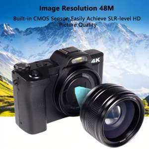 Cámaras 4k para Fotografía, Cámara Instantánea sin Espejo para Niños, Gran Angular de 180°, Electrónica Digital, Estabilización de Imagen, 3.7 Pulgadas, Automática - Product Image 3