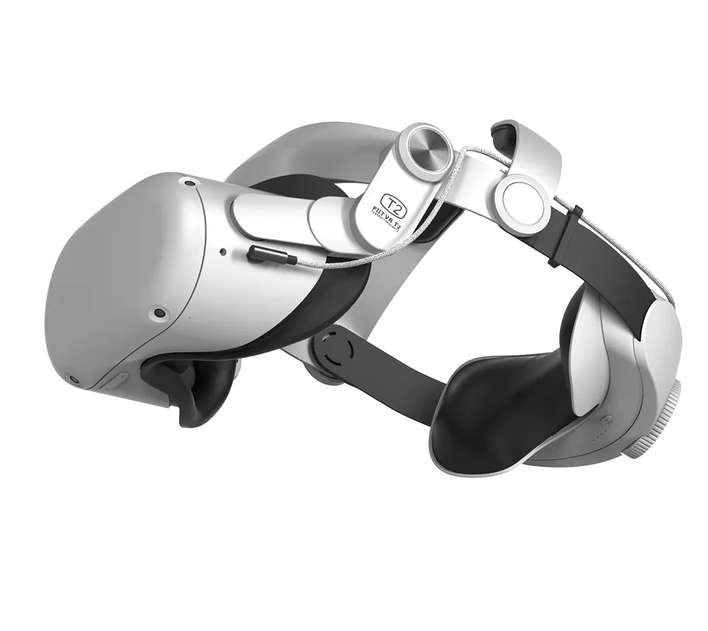 LP 새로운 도착 업그레이드 Oculus 퀘스트 2 배터리 헤드 스트랩 VR 가상 현실 안경 조절 머리띠 VR 액세서리
