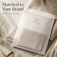 Sacs d'emballage pour vêtements en cellophane glassine double face avec logo personnalisé, adaptés à l'esthétique de la marque, pour les marques de mode haut de gamme