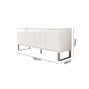 NOVA <span class=keywords><strong>Buffet</strong></span> <span class=keywords><strong>laqué</strong></span> brillant Salon Antique Salle à manger <span class=keywords><strong>Buffet</strong></span> <span class=keywords><strong>Buffet</strong></span> Organisateur Cabinet Avec Rangement - Product Image 5