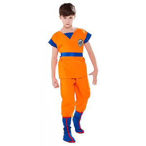 Set di Performance di gioco di ruolo per bambini Anime all'ingrosso arancione per bambini 2 pz abiti Cosplay per bambini