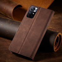 Casing Flip Pelindung Tahan Guncangan 360 Derajat untuk Redmi Note 15 14 13 12 11 Pro 5G Plus Penutup Magnetik Gaya Bisnis Vintage
