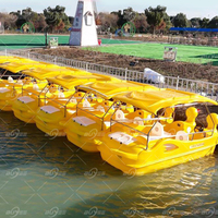 Offre Spéciale – Bateau à Pédales Électrique 7 Places, Modèle Canard Jaune, pour Parcs Aquatiques et Installations de Divertissement Nautique