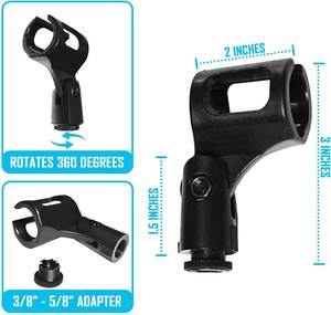 Support de Microphone Flexible à col de cygne, avec pince de bureau, équipement pour <span class=keywords><strong>Studio</strong></span> de diffusion et diffusion en direct - Product Image 4