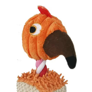 Jouet sonore interactif pour chiens Kinghon en peluche de velours ananas trois couleurs, corde et poupée qui couine pour l'entraînement des chiens (vente en gros) - Product Image 3