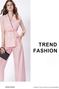 Blazer de mujer de tela de sarga de estilo elegante de ganchillo elegante antiarrugas regular de doble botonadura Vietnam - Product Image 5