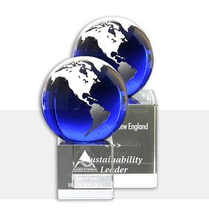 Globe terrestre en cristal, nouveau modèle <span class=keywords><strong>2021</strong></span>, carte du <span class=keywords><strong>monde</strong></span> en cristal, logo personnalisé avec boîte cadeau - Product Image 1