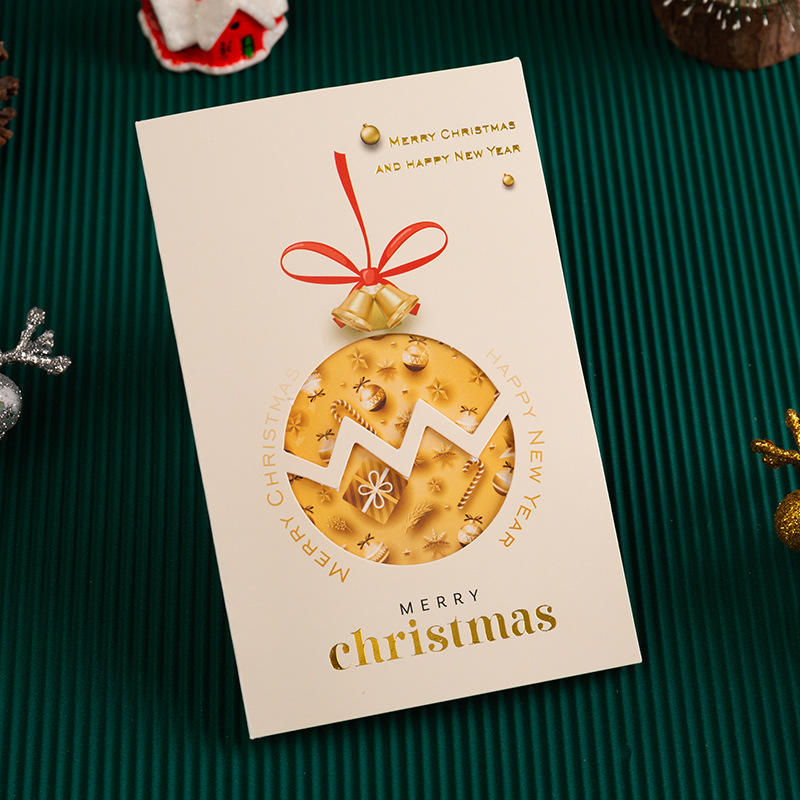 [03] riz blanc carte de réduction de 30%-boule de noël carte unique