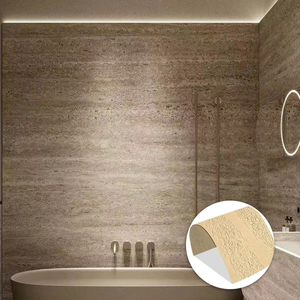 Đá mềm nhân tạo trang trí linh hoạt tường ốp gỗ Veneer đá tường nhẹ travertine đá tường Bảng điều khiển - Product Image 4