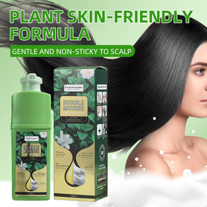 Shampoo Colorante Nero Naturale a Base di Erbe, Senza Ammoniaca, ad Azione Rapida, Copre i Capelli Grigi, Permanente - Product Image 5