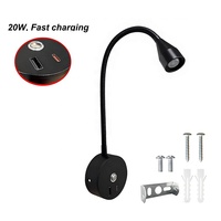 Lampe de lecture LED 12V flexible à col de cygne pour camping-car, bateau, yacht, caravane, camion, motorhome