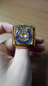 2006 Indianapolis Colts Champion Rose Gold Plated Alloy Men's <b>Ring</b> Birthday Gift Souvenir Collection - Product Image 5