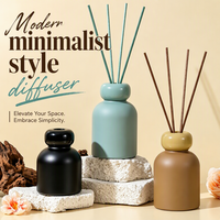 Expédition Rapide Diffuseur de Parfum Nordique en Céramique Bouteille Morandi Multicolore Bâtonnets en Fibre Assortis Marque Privée pour Projets Hôteliers