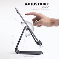 Lamicall S1X Sağlam Alüminyum Tablet Standı Ayarlanabilir Masaüstü Tutucu Ağır Hizmet Tipi Metal Telefon Yuvası Kaymaz 4-13 İnç Tablet Cihaz