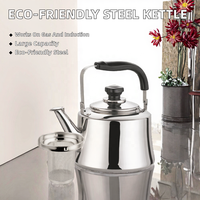 Bouilloire sifflante classique en acier inoxydable 304 écologique, grande taille 1 à 6 L, pour la cuisson de l'eau en cuisine