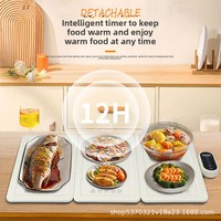 Plateau chauffant pliable pour aliments, pour table à manger, isolation thermique, usage domestique, en plastique, classe énergétique