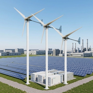 ระบบพลังงานไฮบริดแบบออฟกริดสำหรับใช้ในบ้าน คุณภาพสูง 220V 10kW 13kW กำลังไฟ 7.8 เมตร เส้นผ่านศูนย์กลาง ชุดอุปกรณ์ครบชุด ใช้พลังงานลมและพลังงานแสงอาทิตย์ แบบแนวนอน-10 - Product Image 1