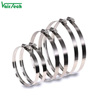 Collier de serrage réglable américain à vis sans fin en acier inoxydable 201 304 pour tuyaux