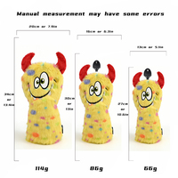 Housses de tête de club de golf en peluche, motifs animaux, personnalisées, pour driver, fairway wood, hybride, putter, en PU
