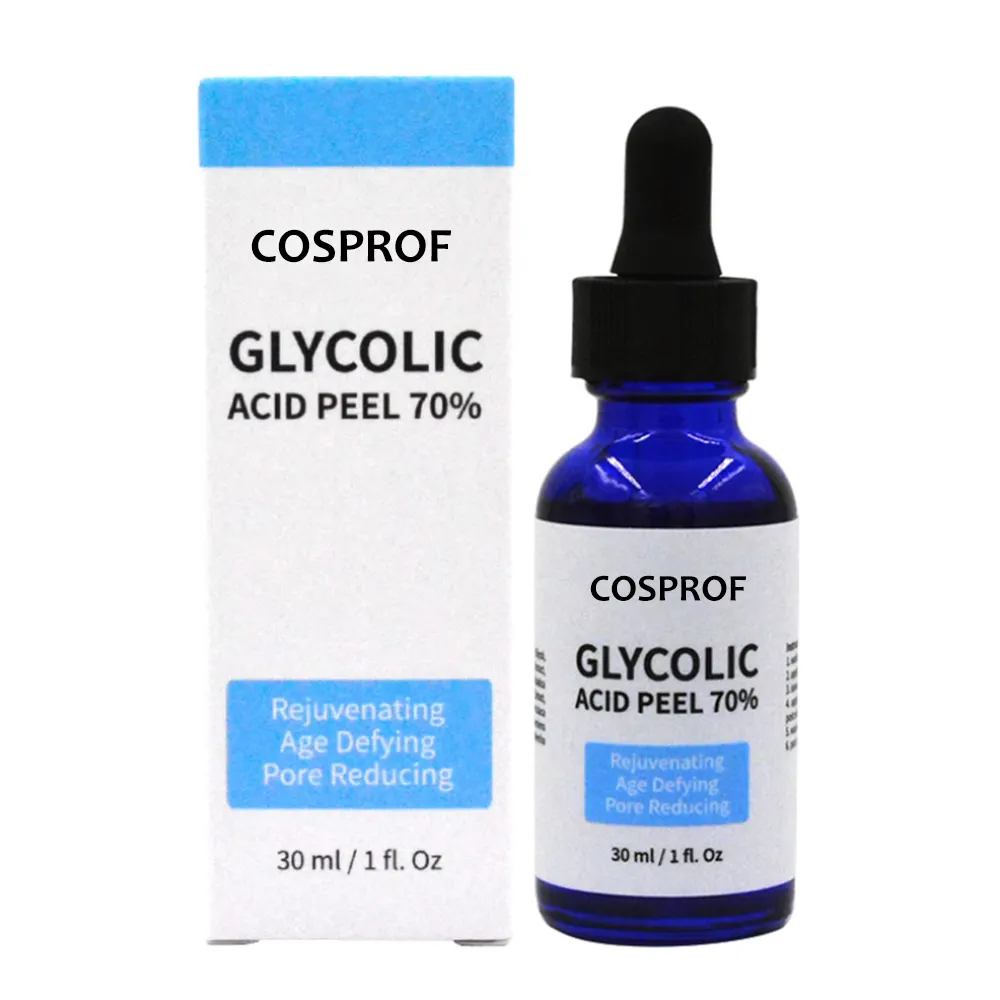 Natural Glycolic Acid Peel 70% Water Glycolic and Saliclic Acid Serum For Skin Care