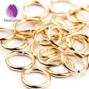 Wholesale 0.8*5mm DIY jewelry accessory stainless steel jump ring with gold plated