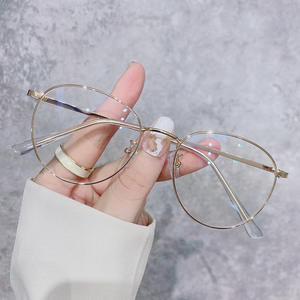 Gafas Redondas de Metal con Filtro de Luz Azul <span class=keywords><strong>2021</strong></span>, Espejo Negro, Gafas con Protección Anti Luz Azul, Montura Clásica - Product Image 5