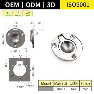 Poignée à anneau <span class=keywords><strong>de</strong></span> traction en acier inoxydable 316, loquet <span class=keywords><strong>de</strong></span> <span class=keywords><strong>sol</strong></span> pour yacht, <span class=keywords><strong>trappe</strong></span> <span class=keywords><strong>de</strong></span> porte invisible pour camping-car, couvercle pour porte <span class=keywords><strong>coupe</strong></span>-<span class=keywords><strong>feu</strong></span> - Product Image 2