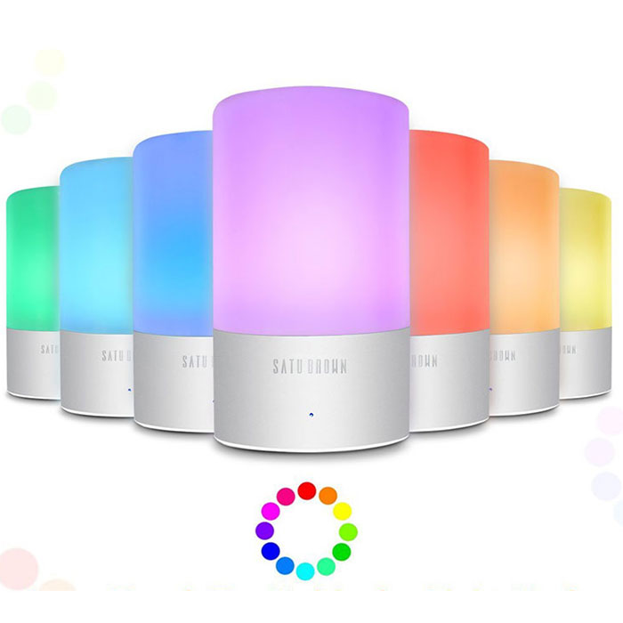 Оптовая продажа 2021, прикроватная Светодиодная настольная лампа RGB для сна с бесконтактным прикосновением