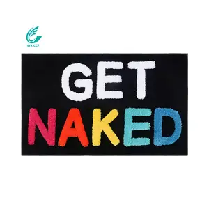 ตลกตกแต่งล้างทําความสะอาดได้ดูดซับไม่ลื่นห้องน้ํา Naked ห้องน้ําพรมสําหรับอ่างอาบน้ํา