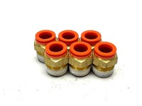 Kq2s13-37as Hex Head Connector Fitting 1/2" One Touch Npt Paket 6 Buah Baru, Asli, Tersedia, dengan Garansi Satu Tahun.