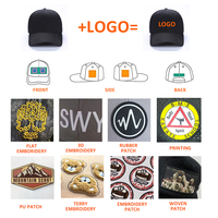 Gorra de Béisbol Deportiva de Algodón Liso de 6 Paneles al por Mayor, Gorra de Moda Personalizada con Logotipo Bordado