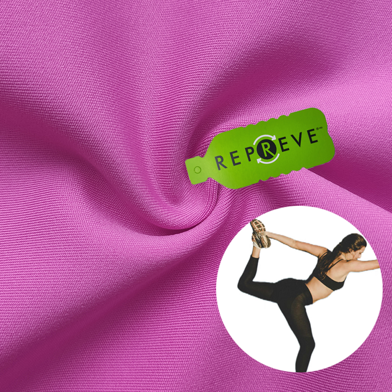 Recycled Polyester Spandex Four-Way Stretch Interlock Sports Fabric for Swimwear